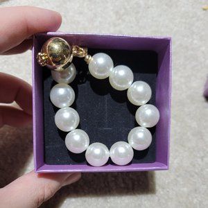 faux pearl bracelet